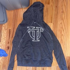 TU grey college hoodie sweatshirt
